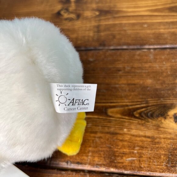 Aflac 2003 Holiday Duck Plush With Antlers & Red Scarf Stuffed Animal - Picture 6 of 8